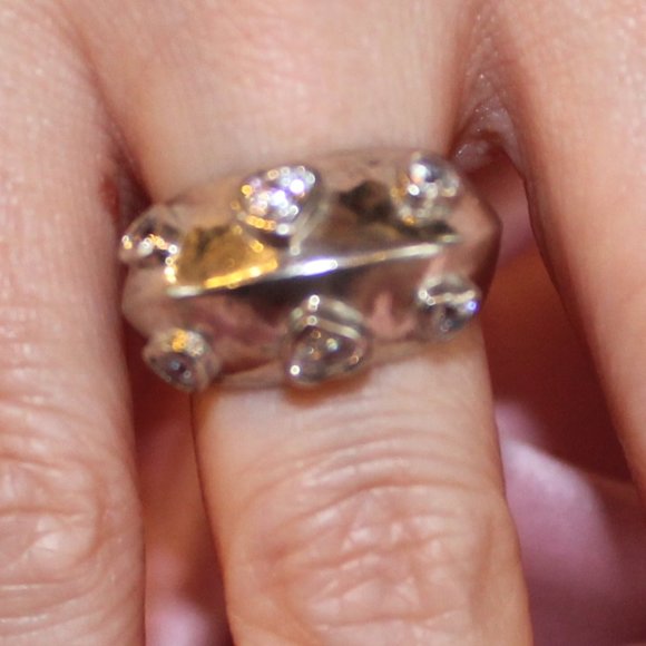 Sterling Silver Heart CZ Ring - Picture 2 of 2
